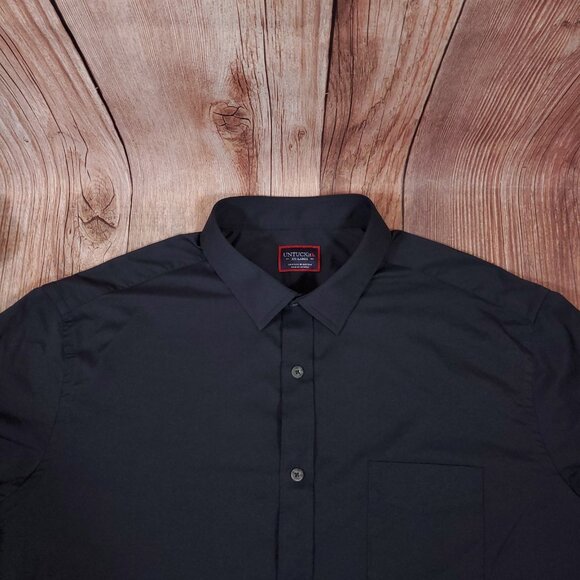 UNTUCKit Gironde Mens Size XXL Black Performance LS Button Up Shirt Stretch - Picture 3 of 14
